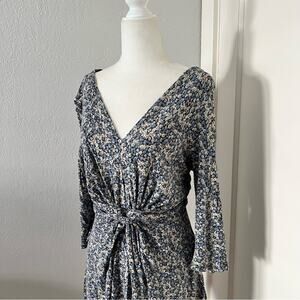 Salaam Floral Twist-Front Tunic Top